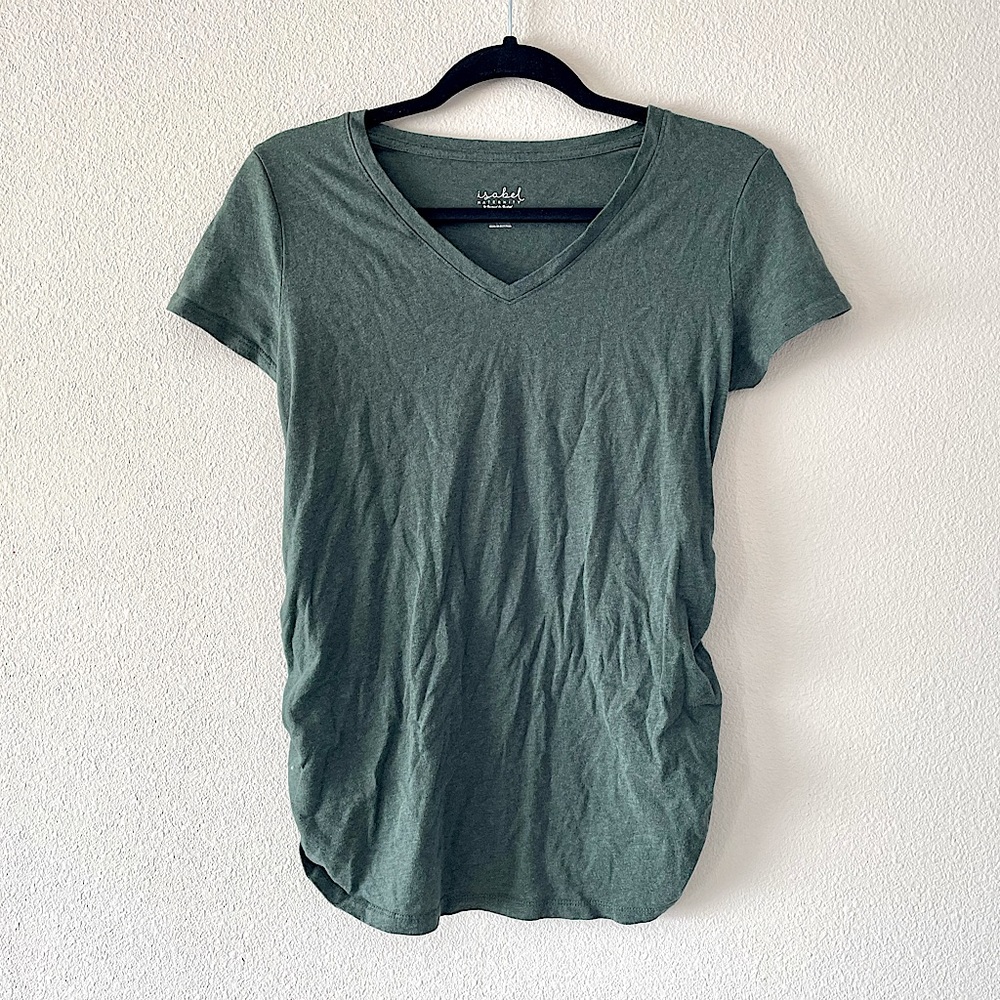 **EUC/LIKE NEW** ISABEL MATERNITY by Isabel & Ingrid HEATHERED OLIVE GREEN TEE